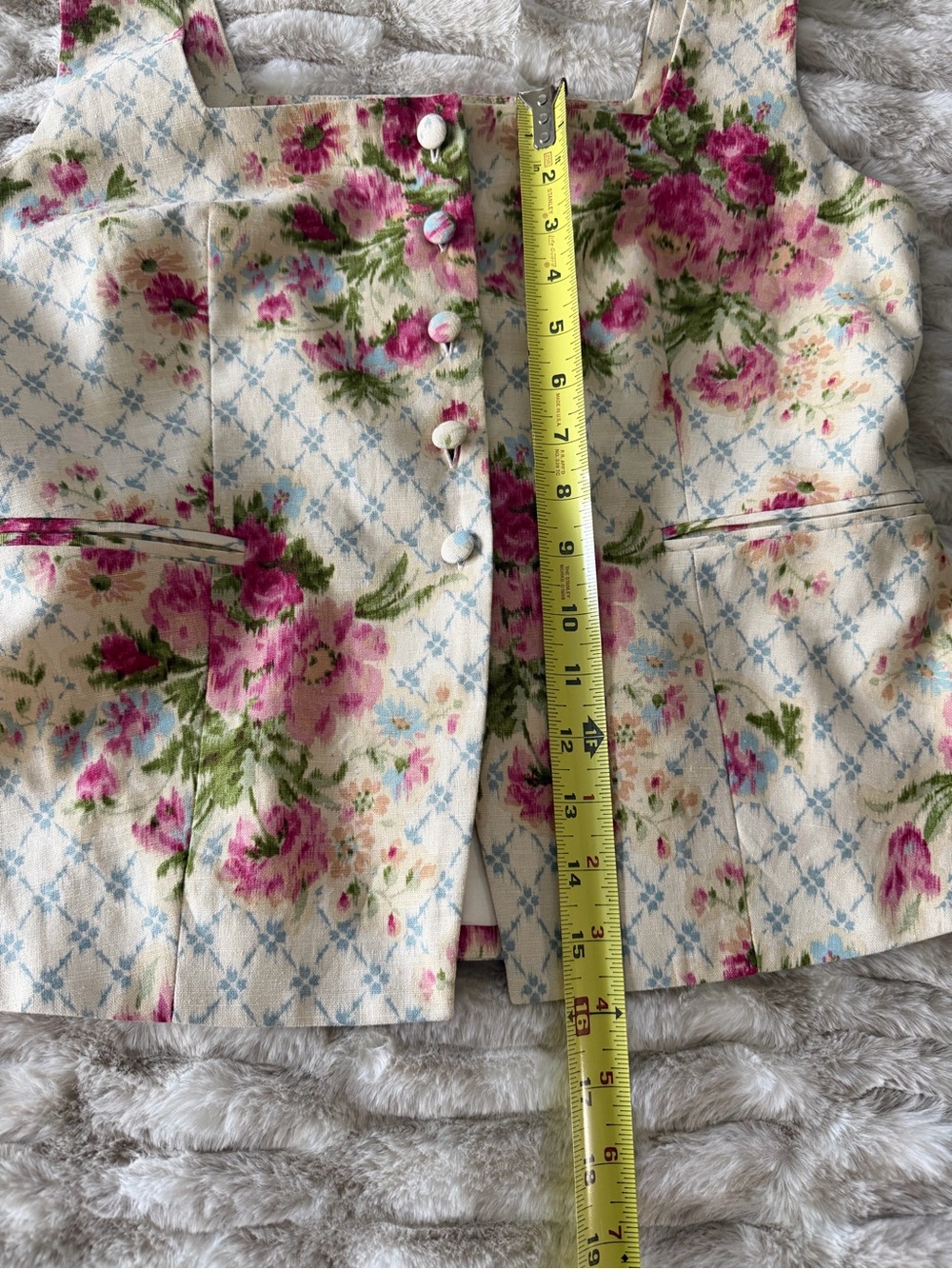 Sézane x Andión Zelinda Floral Linen top Print Corset Style Sz 38/8 US Romantic - Picture 11 of 14